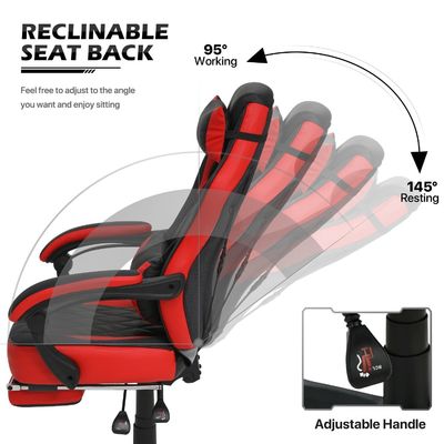 Moderne ergonomische computer gaming stoel Racing stijl PU lederen stoel gaming 40,79 pond