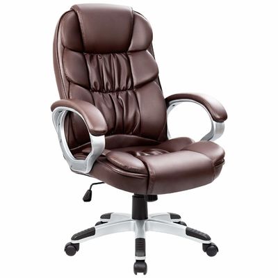 Executive Office Chair met verstelbare hoogte High Back Computer Desk Chair PU leer