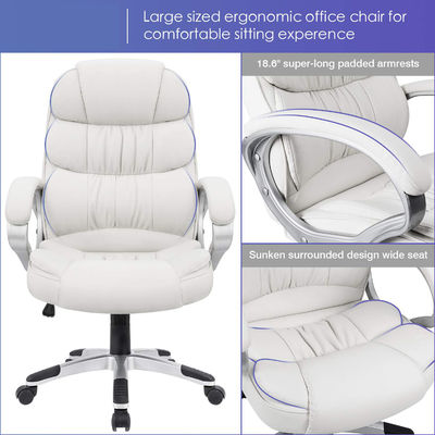 36.3lb High Back Computer Desk Chair met gepoleerde armleuningen en verstelbare hoogte