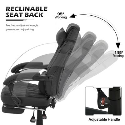 Krijg de Ultimate Gaming Chair bij ALINUNU Racing Style PU leer met verstelbare hoogte