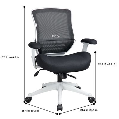 360 draaibare ergonomische computerstoel met hoogte- en middelsteunfunctie