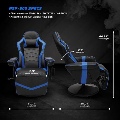 48.5 Pounds gaming stoel met voetsteun aangepaste kleur en multifunctionele functies