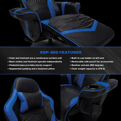 48.5 Pounds gaming stoel met voetsteun aangepaste kleur en multifunctionele functies
