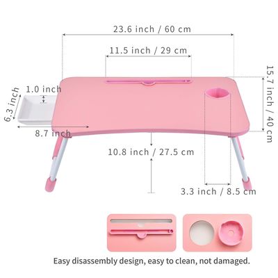 Grote Fitnessruimte Laptop Bed Tafel Schrijftafel Stand met Cup Holder Draagbare Opvouwbare Laptop Desk Bed Tray