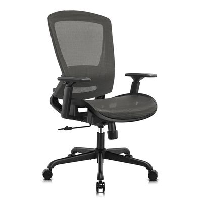 360 draaibaar/hoogteverstelbaar/steunbank met metalen gaas kantoorstoel ergonomische stevige werkstoel