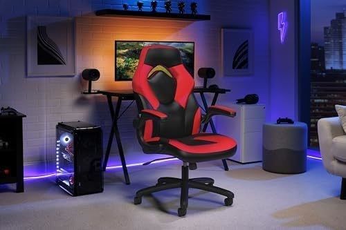360 draaiende ALINUNU Gaming Chair Racing Style High Back PC Computer Desk met hoofdsteun