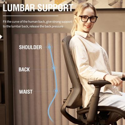 360 draaibaar/hoogteverstelbaar/steunbank met metalen gaas kantoorstoel ergonomische stevige werkstoel