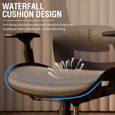 360 draaibaar/hoogteverstelbaar/steunbank met metalen gaas kantoorstoel ergonomische stevige werkstoel