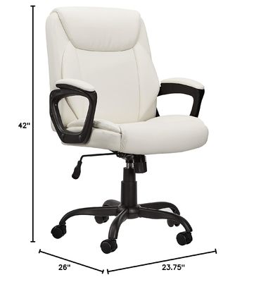 Gaslift Mid-Back Office Computer Desk Chair met Puresoft PU Padding en Metal Frame
