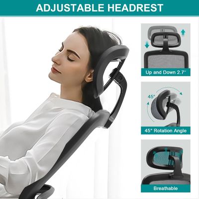 Verstelbare hoogte High Back Mesh Desk Chair met Flip-Up Arms en Modern Design Style