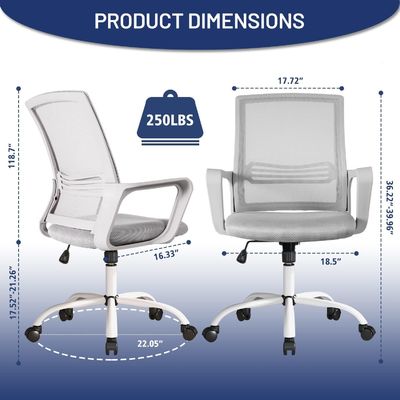 Draaibare bureau stoel Silla Oficina Mesh Taakstoel Ergonomische Midden rug voor volwassenen Werk