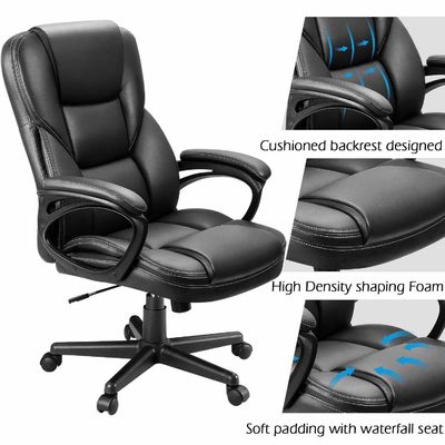 Metalen Hoogste Back Office Executive Chair Verstelbare Managerial Home Desk Chair