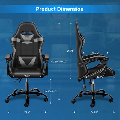 Ergonomische videogame stoel met voetenrest en lendenen steun 33 pond