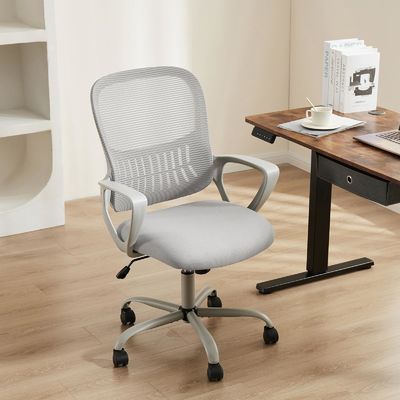 Materiaal Middenrugtask Rolstoel Home Office Desk Stoel met wielen en lendenen steun