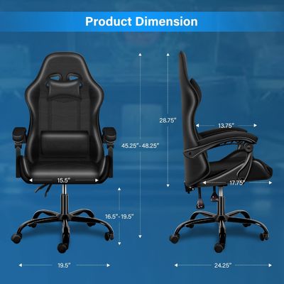 ALINUNU Gaming Room Computer Ergonomische videogame stoel met voetsteun en lumbaal steun