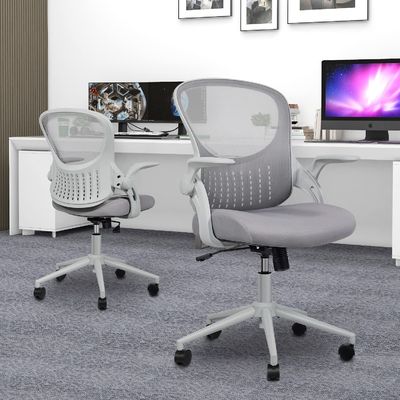 Postverpakking Y Ergonomisch gaasvormig Computerstafelstoel met lumbale steun en opvouwbare armen