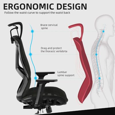 3 Gas Lift Ergonomische hoge rug kantoorstoel met dynamische stoel Design Stijl Modern