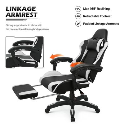 Aanpassen OEM ODM Draaiende stoel ALINUNU Computer Gaming Stoel met hoofdsteun en loper