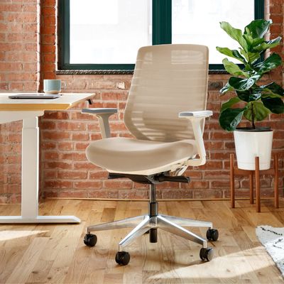 Recliner Function Home Office Stoel met verstelbare lendensteun en 360 draaiend