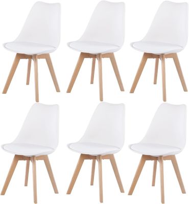 40'HQ woonkamer stoelen met PU kussen 1488pcs Prijs Noordelijke houten tulp eetstoel