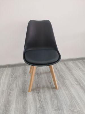 40'HQ woonkamer stoelen met PU kussen 1488pcs Prijs Noordelijke houten tulp eetstoel