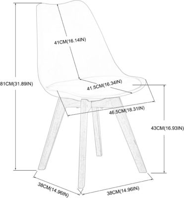 40'HQ woonkamer stoelen met PU kussen 1488pcs Prijs Noordelijke houten tulp eetstoel