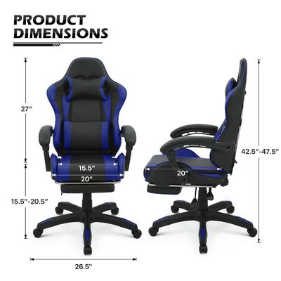 ALINUNU aangepaste kleur ergonomisch verstelbare gamer stoel met hoofdsteun en lumbaal
