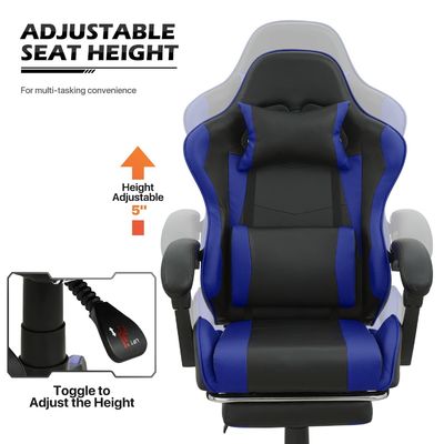 ALINUNU aangepaste kleur ergonomisch verstelbare gamer stoel met hoofdsteun en lumbaal