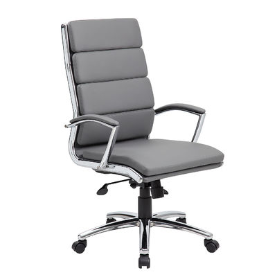 Achterkant Executive Draaibaar kantoor bureau stoel met geribbelde Puresoft bekleding en lumbaal steun