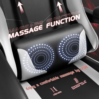 Hoogteverstelbare speelstoel met rugleuning en rugsteun voor massage