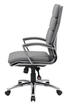 Achterkant Executive Draaibaar kantoor bureau stoel met geribbelde Puresoft bekleding en lumbaal steun