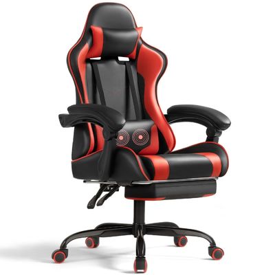 Draaiende stoel ALINUNU Ergonomische computerspelstoelen met massage en lendenen steun