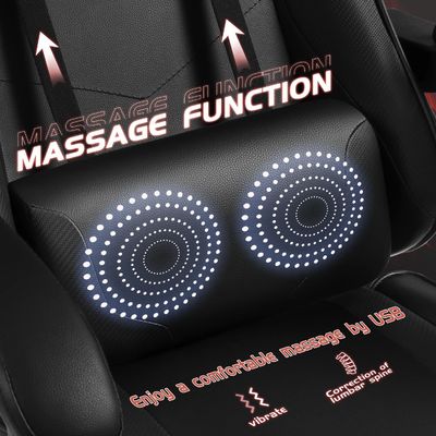 Modern stijl ergonomische computer gaming stoel met voetenrest en massage lumbale ondersteuning