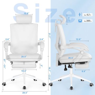 Executive High Back Office Chair met 360 draaien en verstelbare 2D Lumbal Support