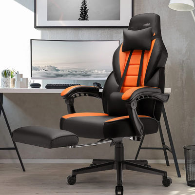 ALINUNU Racing Style Gaming Chair Office Computer Chair Gaming met voetensteun en hoofdsteun