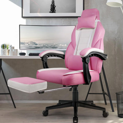 Aanpassen Racing Style Gaming Stoel met Voetsteun en Hoofdsteun 21.7 &quot;D x 27.2&quot;W x 47&quot;H
