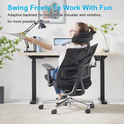 Solid Back High Back Computer Desk Chair met adaptieve rugleuning en Y Mail Packing