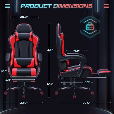 Moderne design ALINUNU Gaming Chair met massage lumbale steun en 360 draaiende stoel