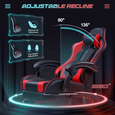 Moderne design ALINUNU Gaming Chair met massage lumbale steun en 360 draaiende stoel