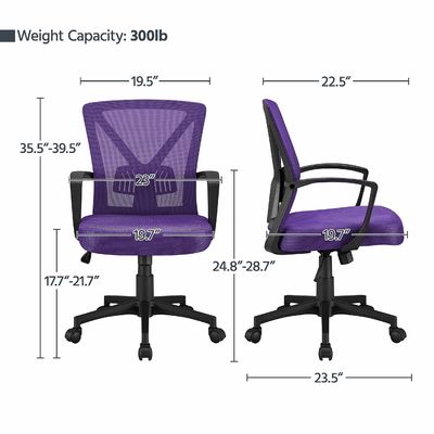 3 Gas Lift Ergonomische kantoorstoel met op maat gemaakte kleur en verstelbare lumbale steun