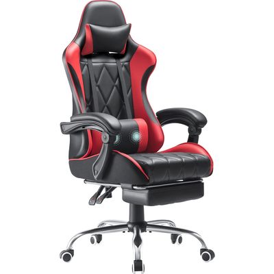 Computerspelruimte Draaiende stoel met massage lumbale steun en ergonomisch hoog rugontwerp