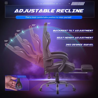 Computerspelruimte Racing Gaming stoel met voetsteun en massage Limbussteun hoge rug