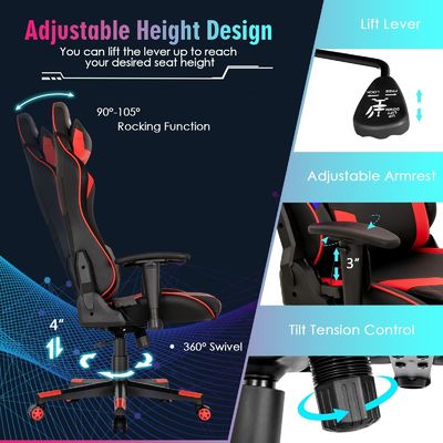 Verstelbare lumbale steun Racing Ergonomische gaming stoel voor volwassenen in in ALINUNU