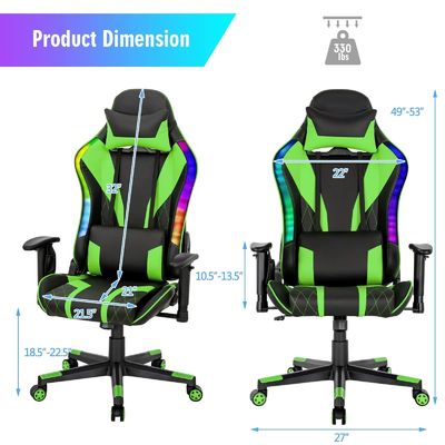 Comfortabele ergonomische RGB-gamingstoel met verstelbaar ontwerp en RGB-LED-lichten