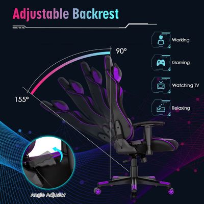 Verbeter uw gaming-installatie met ALINUNU Draaiende stoel Moderne ontwerp en RGB LED-lichten