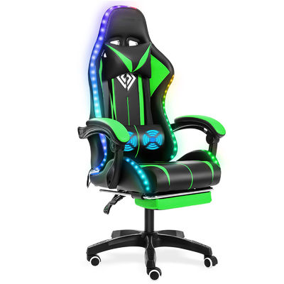 Moderne design ALINUNU Ergonomische computermassage gaming stoel met LED-lichten en voetzorg