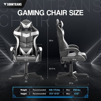 Postverpakking Ergonomische Gamerstoel met massage en comfortabel ontwerp