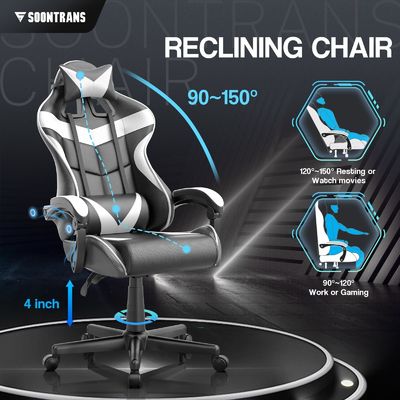 Postverpakking Ergonomische Gamerstoel met massage en comfortabel ontwerp