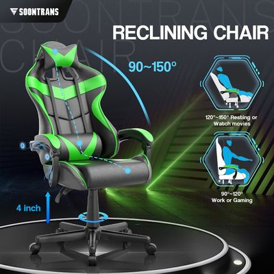 250 pond Maximaal gewicht Aanbeveling Ergonomische gamer stoel met massage functie