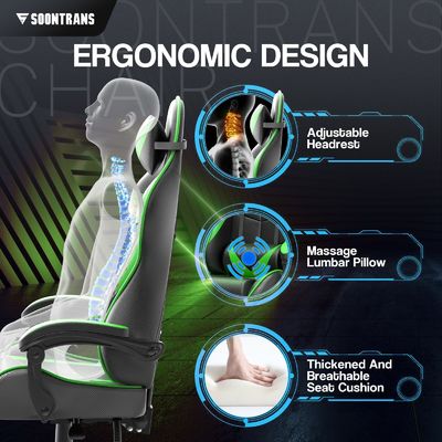 250 pond Maximaal gewicht Aanbeveling Ergonomische gamer stoel met massage functie